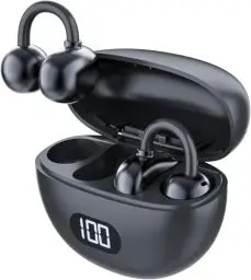 Produktbild: ANSTEN Open Ear Kopfhörer Bluetooth 5.4, Clip On Kopfhörer IPX7 Wasserdicht,HiFi Kabellos Bluetooth Kopfhörer Sport, 18H Spielzeit,Sportkopfhörer Kopfhörer Bluetooth mit Mic für Sport Laufen