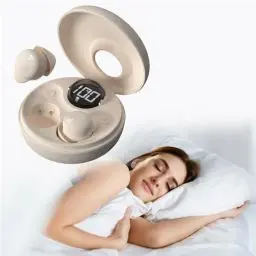 Produktbild: ANSTEN Schlafkopfhörer, Kopfhörer Schlafen Mit Flüssiges Silikon, Kopfhörer zum Schlafen Bluetooth 5.3, Passive Geräuschreduzierung, 40 Stunden Akkulaufzeit, Leistungsanzeige