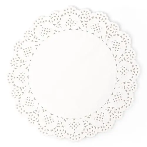Produktbild: ANTETOK Spitze Papier Doilies Einweg Tischsets 8.5 Zoll 100pcs Elegante Papier Doilies Spitze für Partei, Kuchen und Handwerk, Weiß