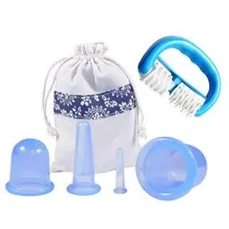 Produktbild: Anti Cellulite Massage Rolle Anti Cellulite Silikon Schröpfen Cup Massagegeräte tools set, Körper Rolle Bürste Nass Trocken Verwendung für Massieren Reduzieren Cellulite, Körper Faszie Rolle Bürste