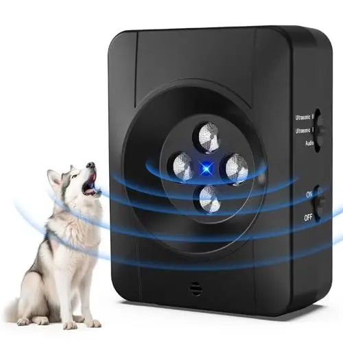 Produktbild: Antibell für Hunde,3 Ebenen Ultraschall Anti Bell Gerät,33Ft Anti-Bell-gerät,Auto-Anti Bell Gerät Hunde,100% Sicher und effektiv Sicher Hundebellen Stoppen,Ultraschall-Anti-Bellgerät Hundebellen