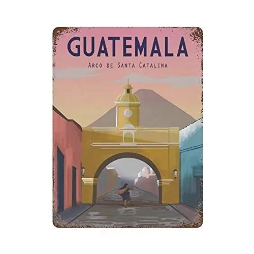 Produktbild: Antigua Guatemala Reise Blechschild Metallschild Kunst zum Aufhängen Eisen Malerei Retro Home Küche Garten Garage Wanddekoration 16