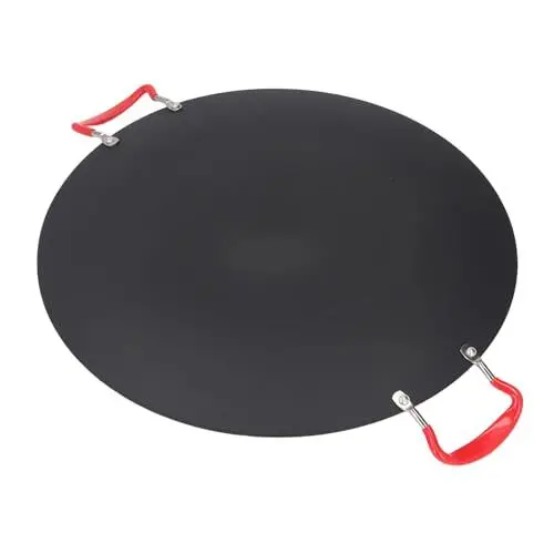 Produktbild: Antihaftbeschichtete Koreanische Grillpfanne, Runde BBQ-Grillpfanne mit Silikongriffdesign, Hochtemperaturbeständig, Geeignet für Camping, Grillen Im 70 x 55 x 45 cm)