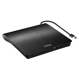 Produktbild: Antika Externes DVD Laufwerk CD DVD Brenner USB 3.0 Rewriter Writer Reader DVD/CD +/-RW CD Laufwerk für Laptop Desktop mit Mac/OS/XP/Linux/Win11/Win10/Win8 (USB3.0) (Black USB3.0)