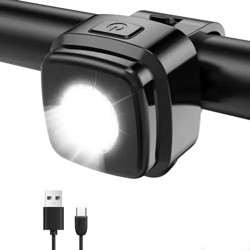 Produktbild: Antimi Fahrradlicht vorne,IPX5 Fahrrad Frontlicht StVZO-zugelassen Ahead Led Fahrrad licht fahrradlampe wasserdicht Black…