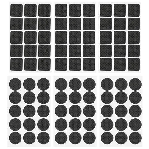 Produktbild: Antirutsch Pads 90 Stück Anti Rutsch Pads 27mm Gummifüße Selbstklebend mit Rundes Quadrat Gummipads Selbstklebend Furniture Pads Floor Protectors Antirutsch Pad für Stuhlbeine Fliesenteppiche