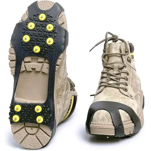 Produktbild: Antirutsch Schuhspikes Schuhkrallen Steigeisen Schuhe grödel grödeln Wander steigeisen Spikes Herrenschuhe Joggen Winter Damen Herren 47 46 48