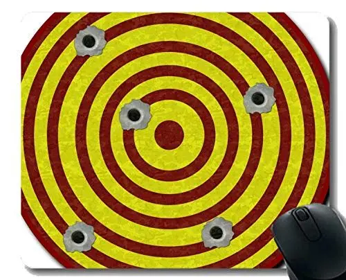 Produktbild: Anti-Rutsch-Mauspad-Matte, Ziel-Schuss schoss Gewehrkugel-Einschussloch Mousepad