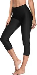 Produktbild: Anwell Badehose Damen Schwarz Boardshorts Lang Schwimmshorts Leggings Wassersport Uv Schutz Boardshorts Schwarz XL