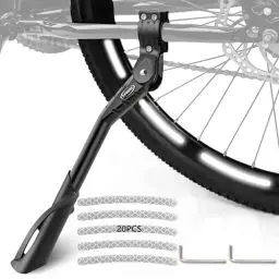 Produktbild: ANWONE Fahrrad Ständer, Fahrradständer Mountainbike, 24-29 Zoll Hinterbauständer, Höhenverstellbarer Seitenständer Fahrrad Ständer, Maximale Belastung 45KG für MTB, Ebike, Citybikes, Schwarz