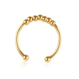 Produktbild: Anxiety Ring Silber 925 ,Stress Ring Damen ,Fidget Ring Damen Gold,Verstellbarer Anti Stress Ring, Wasserfester Anxiety Ring, Schmuck & Angst Ring Gold für Beruhigung und Stil, Geschenk für Frauen