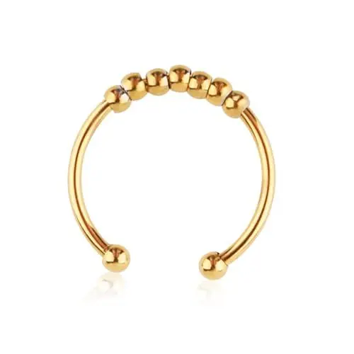 Produktbild: Anxiety Ring Silber 925 ,Stress Ring Damen ,Fidget Ring Damen Gold,Verstellbarer Anti Stress Ring, Wasserfester Anxiety Ring, Schmuck & Angst Ring Gold für Beruhigung und Stil, Geschenk für Frauen