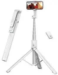 Produktbild: ANXRE 150cm Handy Stativ mit FernauslöSer (VerstäRkter Ständer),All-In-One Selfie Stick Handy Stativ Handyhalterung Tisch für Smartphone,Selfie Stick Stativ Kompatibel mit iPhone Samsung Android