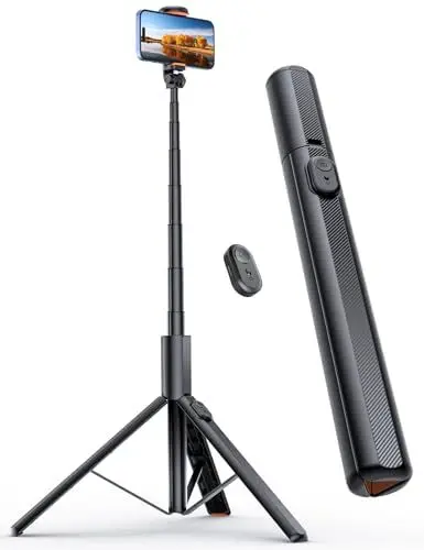 Produktbild: ANXRE 180cm Handy Stativ Selfie Stick, All-in-1 Handystativhalter Kamera Stativ für Smartphone mit Fernauslöser Kompatibel mit Phone Kamera Gopro