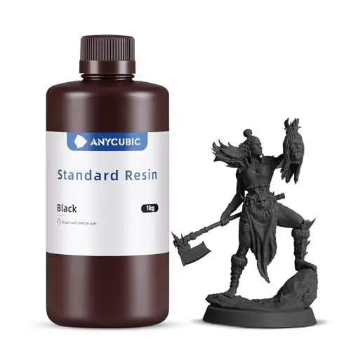 Produktbild: ANYCUBIC 3D Drucker Resin, UV 405nm Standard Rapid Photopolymer Resin, mit Hoher Genauigkeit und Schneller Aushärtung und Hervorragender Fließfähigkeit für den LCD DLP 3D Printer (Schwarz,1000g)