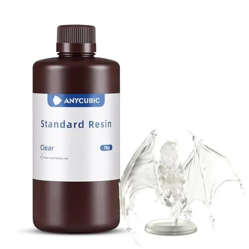 Produktbild: ANYCUBIC 3D Drucker Resin, UV 405nm Standard Rapid Photopolymer Resin, mit Hoher Genauigkeit und Schneller Aushärtung und Hervorragender Fließfähigkeit für den LCD DLP 3D Printer (Transluzent,1000g)