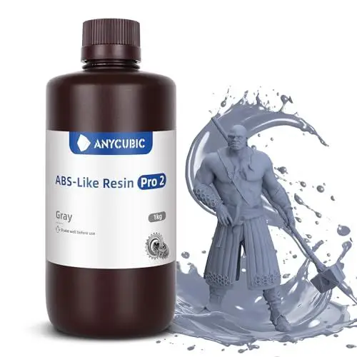 Produktbild: ANYCUBIC ABS-Like Resin Pro 2, 3D Drucker Resin mit erhöhter Festigkeit und Zähigkeit, Hoher Präzision und Geringe Schrumpfung, Weitgehende Kompatibilität mit allen Resin 3D Druckern (Grau,1000g)