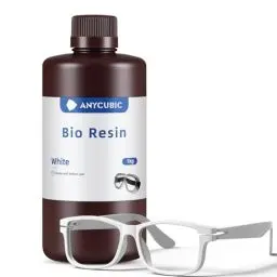 Produktbild: ANYCUBIC Bio Resin, 3D Drucker Resin mit Geringer Reizung, Minimalem Geruch, Hautkontakt, Ausgezeichneter Zähigkeit und Belastbarkeit, Geeignet für LCD/DLP/SLA 3D-Drucker, Weiß, 1000g