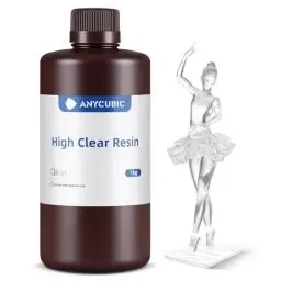 Produktbild: ANYCUBIC Hochtransparentes 3D Drucker Resin, UV 405nm Standard Rapid Photopolymer Resin, Vergilbung Widerstehen, Lang anhaltende Klarheit für den LCD/DLP 3D Printer (High Clear,1000g)