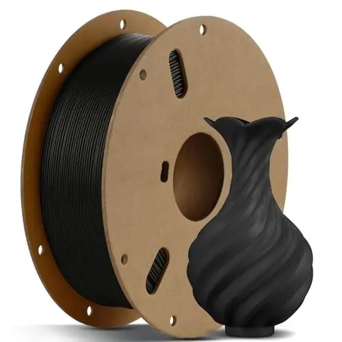 Produktbild: ANYCUBIC Matte PLA Filament 1,75mm, 3D Drucker Filament Präzision 1,75mm +/- 0,03mm, Matte Textur, Clog Free und Abbaubares für 3D Printer, Matt Schwarz 1KG