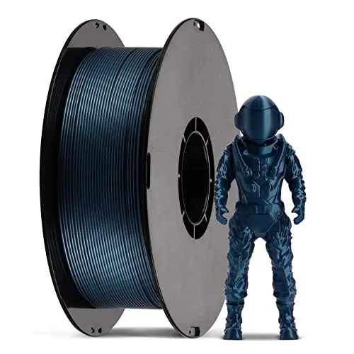 Produktbild: ANYCUBIC PLA Filament 1.75mm Silk Metallblau, 3D Drucker Filament 1.75 PLA 1kg Spool, Glänzend, Premium-Qualität, Biologisch abbaubar