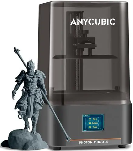 Produktbild: ANYCUBIC Photon Mono 4 10K Resin 3D Drucker, mit 7-Zoll-Monochrom-LCD-Bildschirm, Druckgeschwindigkeit 70 mm/h(High Speed Resin), LighTurbo Matrixlichtquelle, Druckgröße 153,4x87x165mm