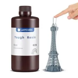 Produktbild: ANYCUBIC Tough Resin 2.0, 3D Drucker Resin mit Verbesserter Hoher Zähigkeit und Hoher Präzision, 365–405 nm Schnell Aushärtendes 3D Harz für 4/8/12/14K LCD/DLP/SLA 3D Drucker (Grau, 1000g)