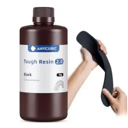 Produktbild: ANYCUBIC Tough Resin 2.0, 3D Drucker Resin mit Verbesserter Hoher Zähigkeit und Hoher Präzision, 365–405 nm Schnell Aushärtendes 3D Harz für 4/8/12/14K LCD/DLP/SLA 3D Drucker (Schwarz, 1000g)