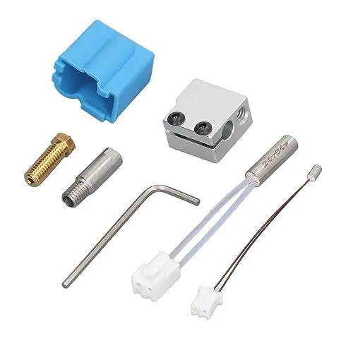 Produktbild: 3D-Drucker Hot End Nozzle Kit Extruder, 3D Drucker Teile Alle Metalldüse Heizblock Thermistor Kits Heizpatrone Düse 24V Heizung Rohr Thermistor Ersatz für Sidewinder X1 X2