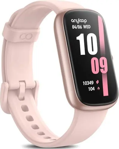 Produktbild: anyloop Fitness Tracker, 1.47'' Smartwatch Damen Herren mit Herzfrequenz SpO2 Schlafmonitor Schrittzähler, IP68 Wasserdicht Fitnessuhr, 20+ Sportmodi Aktivitätstracker für Android iOS, Rosa