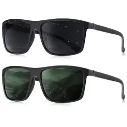 Produktbild: ANYLUV Polarisiert Sonnenbrille-Herren Damen Outdoor Sunglasses Sonnenbrillen Unisex Retro Schwarz Brille UV400 Fahren Wandern Golf