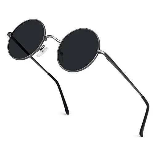 Produktbild: ANYLUV Sonnenbrille Herren Polarisiert, Runde Sonnenbrille Herren Damen Klassische mit UV-Schutz 47mm