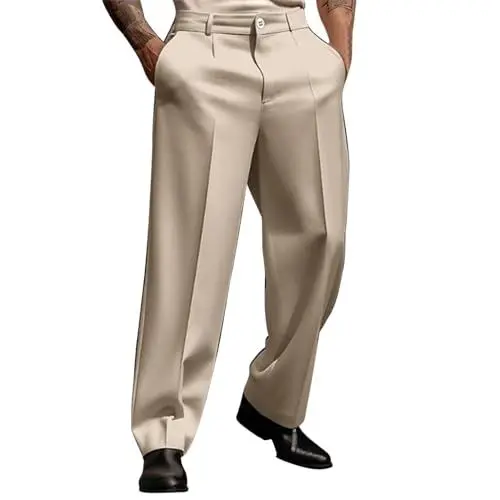Produktbild: Generisch Chino Hose männer Regular fit 38/32 Business Hose Herren schwarz Winter Schwarze Hose Men Stretch elegant Weite Stoffhose männer Elegante Jogginghose Herren schwarz
