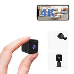 Produktbild: AOBOCAM Mini Kamera, 4K HD WLAN Überwachungskamera Innen Live Übertragung Handy APP Für WiFi Camera Indoor Mit Akku Kompakte Sicherheitskamera mit Bewegungsmelder/Nachtsicht/Cloud-Speicher (XS)