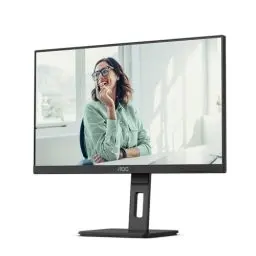 Produktbild: AOC 24P3CV - 24 Zoll Full HD Monitor, höhenverstellbar, Lautsprecher (1920x1080, 75 Hz, HDMI, DisplayPort (in/out), USB-C (65W PD), RJ45, USB Hub) schwarz
