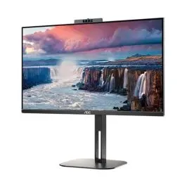 Produktbild: AOC 24V5CW - 24 Zoll FHD Monitor, Webcam, Lautsprecher, höhenverstellbar (1920x1080, 75 Hz, HDMI, DisplayPort, USB-C, USB Hub) schwarz