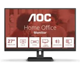 Produktbild: AOC 27E3UM - 27 Zoll Full HD Monitor, AdaptiveSync, Laustprecher (1920x1080, 75 Hz, DisplayPort, HDMI, VGA, USB Hub) schwarz