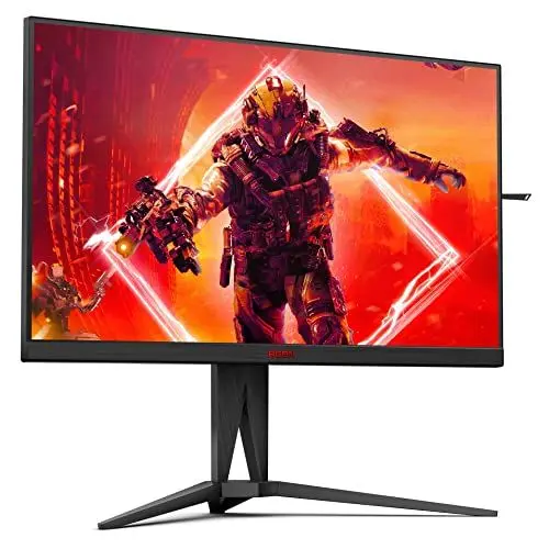 Produktbild: AOC AGON AG275QZN - 27 Zoll QHD Gaming Monitor, FreeSync Premium , 0,5 ms, 240 Hz (2560x1440, DisplayPort, HDMI, USB Hub) schwarz/rot