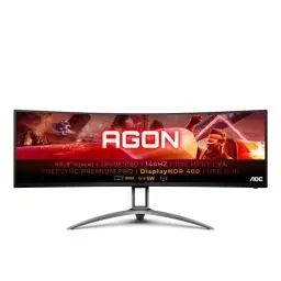 Produktbild: AOC Agon AG493QCX - 49 Zoll DFHD Curved Gaming Monitor, 144 Hz, 1ms, HDR400, FreeSync Premium Pro (3840x1080, HDMI, DisplayPort, USB Hub) schwarz/rot