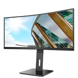 Produktbild: AOC CU34P2A - 34 Zoll WQHD Curved Monitor (3440x1440, 100Hz, HDMI, DisplayPort, USB Hub) schwarz