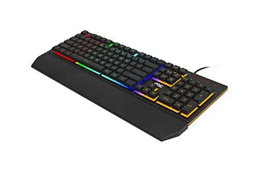 Produktbild: AOC GK200 Gaming Tastatur - PC Keyboard mit deutschem Layout, 25-Anti-Ghosting Tasten, 25-N-Key-Rollover und 1,8 m langem Kabel