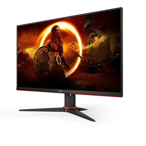 Produktbild: AOC Gaming 24G2SPAE - 24 Zoll FHD Monitor, 165 Hz, 1 ms MPRT, FreeSync, G-Sync Compatible, Lautsprecher (1920x1080, VGA, HDMI, DisplayPort) schwarz/rot