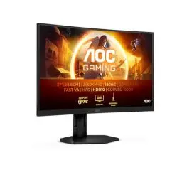 Produktbild: AOC Gaming CQ27G4X - 27 Zoll QHD Curved Monitor, 180 Hz, 0.5 ms, FreeSync Prem., HDR10 (2560x1440, DisplayPort, 2X HDMI) schwarz/grau