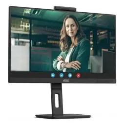 Produktbild: AOC Q27P3QW - 27 Zoll QHD Monitor, 2 MP Webcam, höhenverstellbar, Lautsprecher (2560x1440, 75 Hz, HDMI, DisplayPort, USB Hub) schwarz
