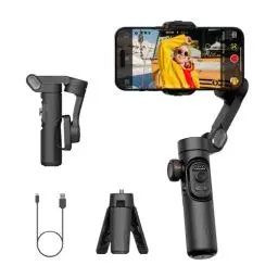 Produktbild: AOCHUAN Gimbal Stabilizer für Smartphone, iPhone Gimbal mit Fokusrad Gesichts-/Objektverfolgung für iPhone 16 15 Pro Max/Android Faltbarer 3-Achsen-Handheld-Stabilisator für Videoaufnahmen -Smart XE