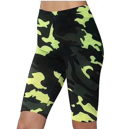 Produktbild: AOCRD Camo-Capri-Leggings für Damen, 3/4-Länge, für Fitnessstudio, Fitness, Yoga, Sport, Kurze Leggings, Activewear für Damen zum Klettern, Joga, Training, Radfahren, Laufen