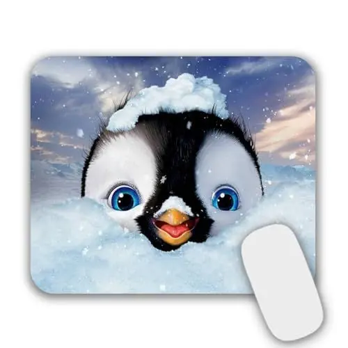 Produktbild: AOKSUNOVA Mauspad Klein mit Motiv 24 x 20 cm Kleines Mousepad mit Design Pinguin Muster