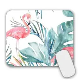 Produktbild: AOKSUNOVA Mauspad Klein rutschfeste Mousepad mit Motiv 240 x 200 mm Flamingo Bunt