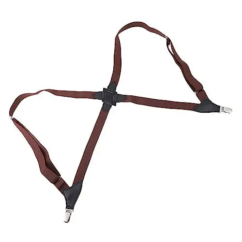 Produktbild: AOKWAWALIY 1stk Hosenträger Hosenriemen Für Damen Rückenstützen Für Die Arbeit Strapshalter Anclipsen Herren Coffee Polyestergarn Plus Gummiband