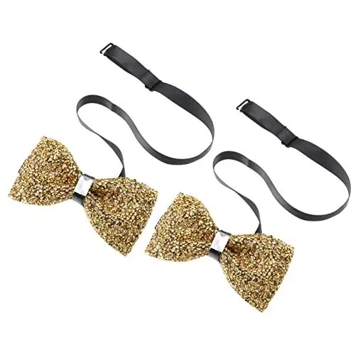 Produktbild: AOKWAWALIY Pailletten-fliegen Für Herren Strass-fliegen-set Vorgebundene Party-fliege Für Jungen Für Formelle Und Anlässe